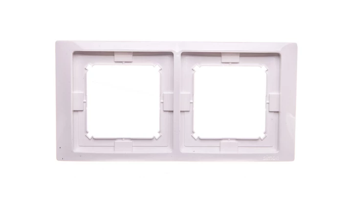 Simon Basic Neos Ramka podwójna IP44 z kompletem uszczelek biała BMRC2B/11