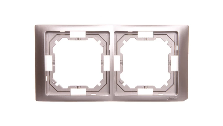 Simon Basic Neos Ramka podwójna satynowy BMRC2/29