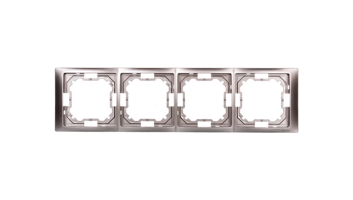 Simon Basic Neos Ramka poczwórna satynowy BMRC4/29