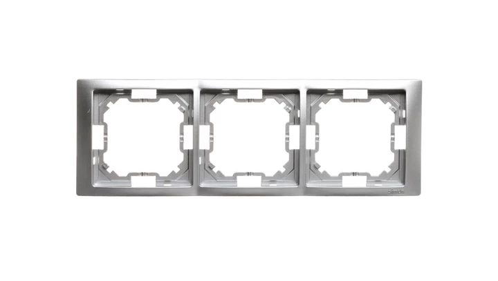Simon Basic Neos Ramka potrójna srebrny matowy BMRC3/43