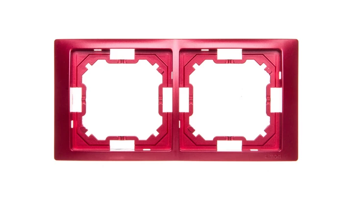 Simon Basic Neos Ramka podwójna rubinowy BMRC2/033
