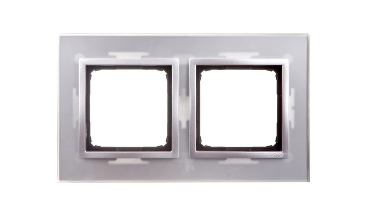 Simon 54 Nature Ramka podwójna szkło SREBRNA MGŁA DRN2/71