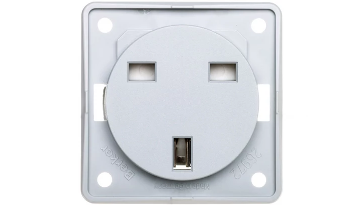 Integro Flow Gniazdo pojedyncze z/u 16A standard brytyjski jasnoszare 0962622506