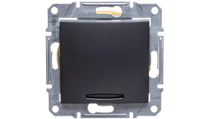SEDNA Łącznik krzyżowy 10AX z podświetleniem LED grafitowy IP20 SDN0501170