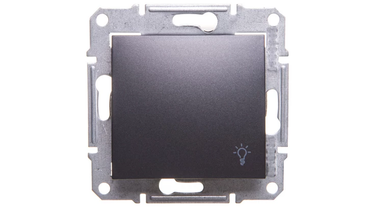 SEDNA Przycisk światło” IP44 grafitowy SDN0900370