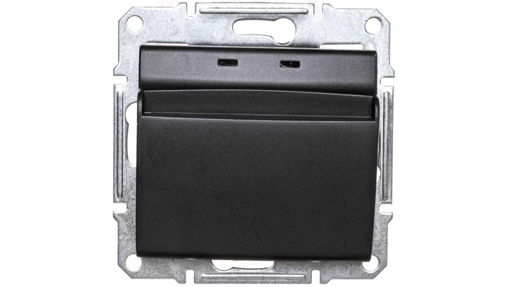 SEDNA Łącznik hotelowy 10A 250V IP20 grafitowy SDN1900170