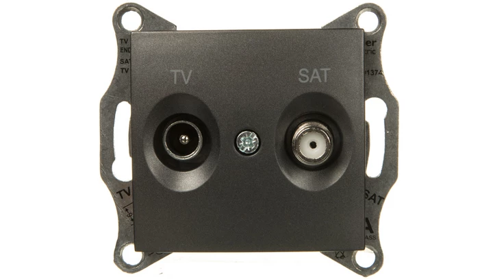 SEDNA Gniazdo antenowe TV/SAT końcowe grafitowe SDN3401670