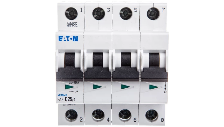 Wyłącznik nadprądowy 4P C 25A 15kA AC FAZ C25/4 279063