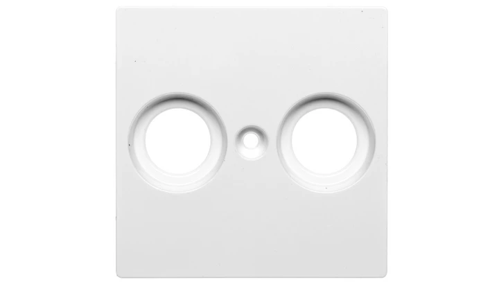 Merten System M Płytka centralna podwójna gniazda antenowego TV/SAT biała MTN4122-0325