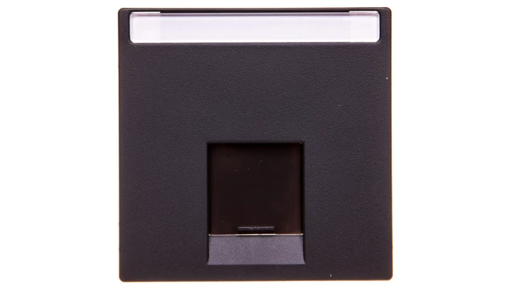 Merten System M Płytka centralna pojedyncza gniazda komputerowego RJ45 antracyt MTN465814