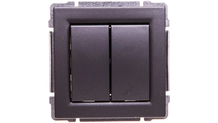 KOS66 Łącznik schodowy podwójny grafit 666019