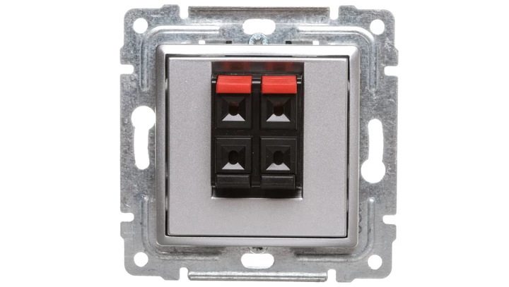 VENA Gniazdo głośnikowe podwójne aluminium 514071