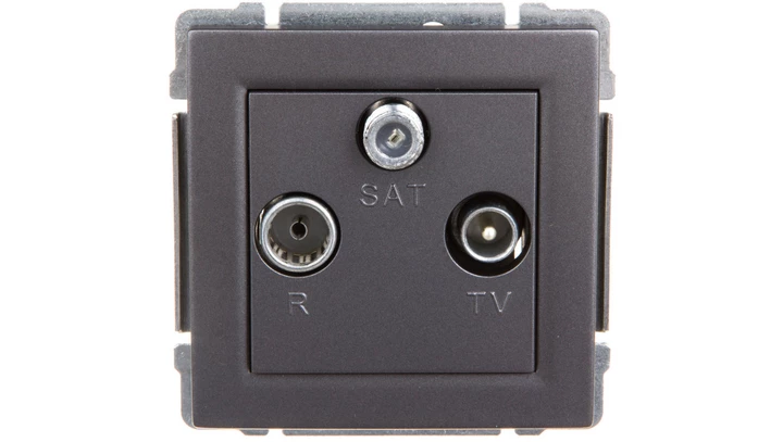 KOS66 Gniazdo antenowe RTV/SAT końcowe grafit 666076