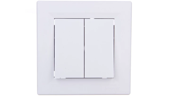 Łącznik Asfora podwójny schodowy biały z ramką EPH0600121