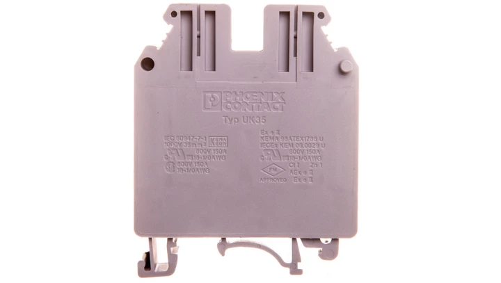 Złączka szynowa 2-przewodowa 0,75-50mm2 szara UK 35 3008012