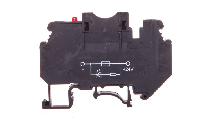 Złączka bezpiecznikowa 0,2-6mm2 czarna 30A ze wskaźnikiem LED UK 6-FSI/C-LED24 3001938 /50szt./