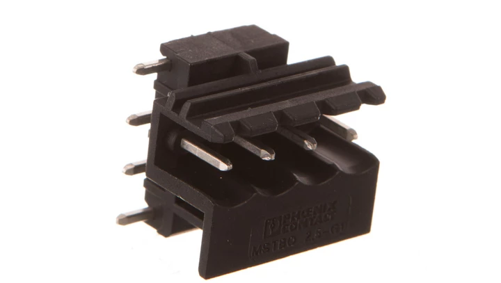 Gniazdo pinowe 4P 320V 12A czarne MSTBO 2,5/ 4-G1L BK 2909002 /200szt./