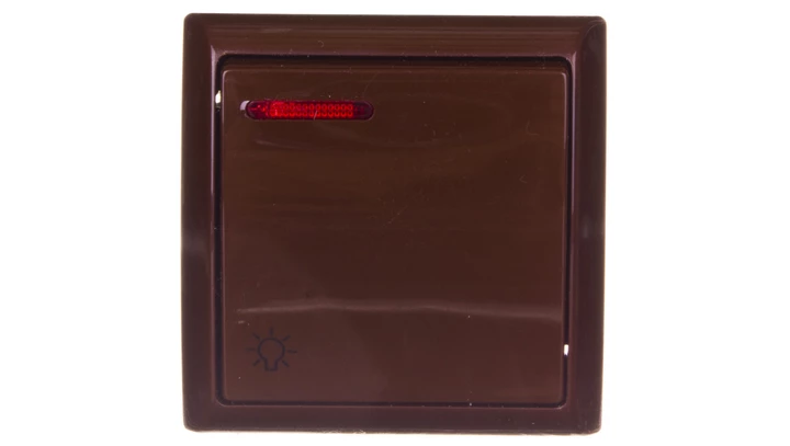 BIS Przycisk /światło/ z podświetleniem brązowy ŁN-5BS/24