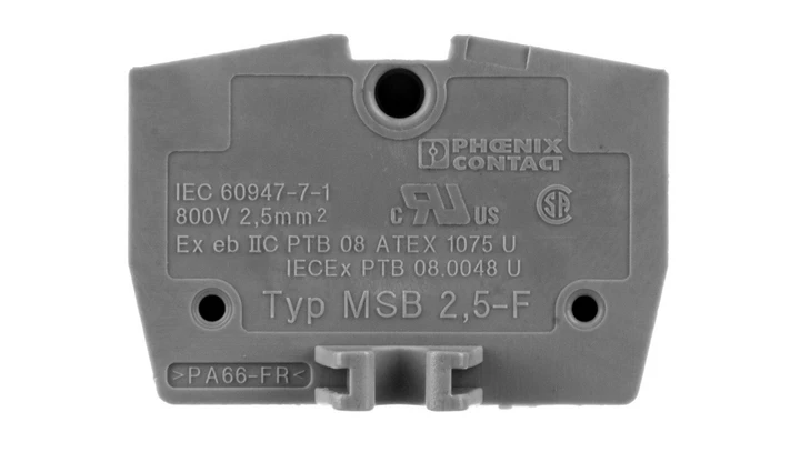 Złączka przelotowa 2,5mm2 szara MSB 2,5-F 3244041 /50szt./