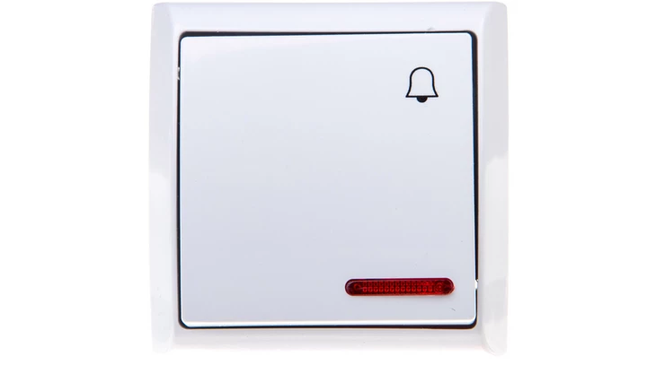 BIS Przycisk /dzwonek/ z podświetleniem biały ŁN-6BS/00