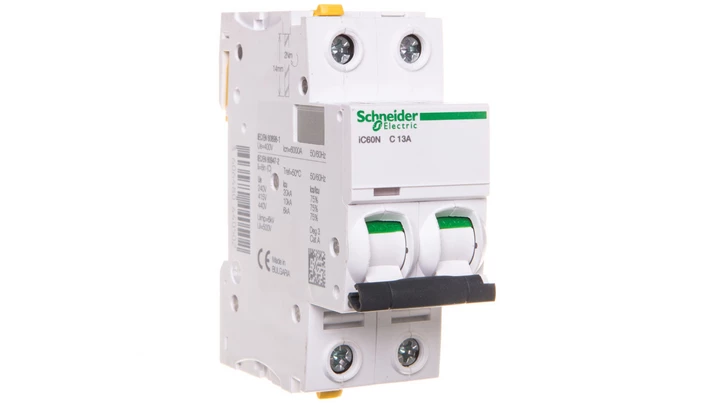 Wyłącznik nadprądowy 2P C 13A 6kA AC iC60N-C13-2 A9F04213