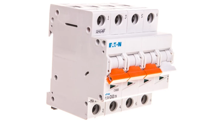 Wyłącznik nadprądowy 3P+N C 63A 10kA AC PLSM-C63/3N-MW 242549