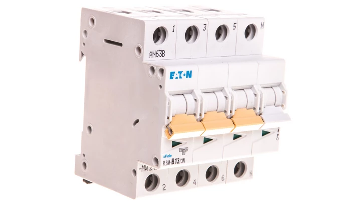 Wyłącznik nadprądowy 3P+N B 13A 10kA AC PLSM-B13/3N-MW 242515