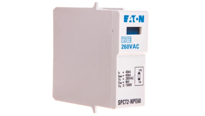 Wkład ogranicznika przepięć Typ T2 30kA 260V AC NPE SPCT2-NPE60 167617