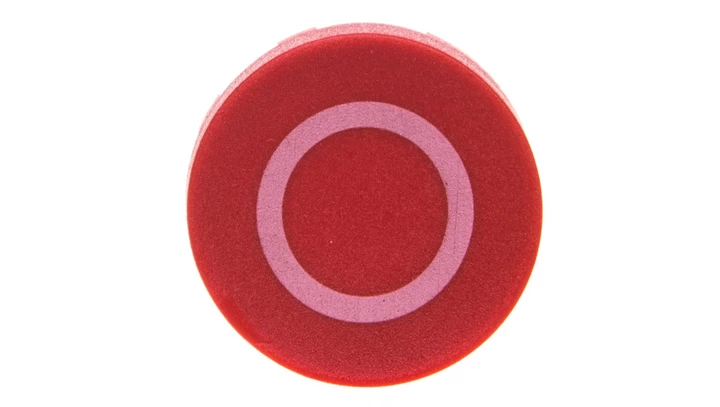 Wkładka przycisku 22mm wystająca czerwona z symbolem O M22-XDH-R-X0 218155