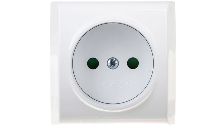 BIS Gniazdo pojedyncze b/u z przesłonami białe GN-1BP/00