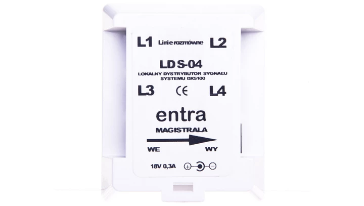 Lokalny dystrybutor sygnału /komutator/do serii DX5100 biały LDS-04 ENT10000289