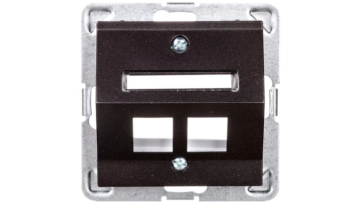 IMPRESJA Obudowa gniazda komputerowego podwójnego skośna antracyt GPK-2YS/p/50