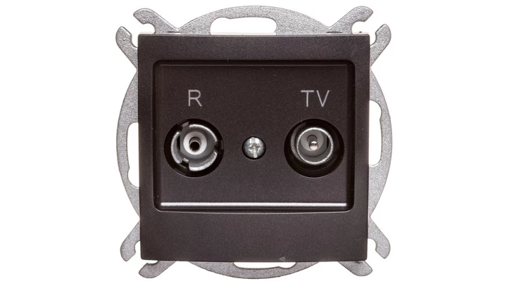 IMPRESJA Gniazdo antenowe RTV zakończeniowe 10dB antracyt GPA-10YPZ/m/50