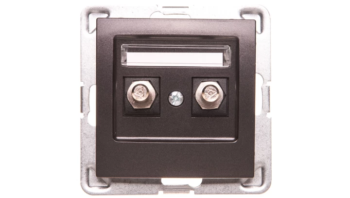 IMPRESJA Gniazdo ekwipotencjalne podwójne antracyt GPE-2Y/m/50