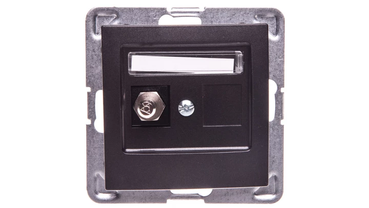 IMPRESJA Gniazdo ekwipotencjalne pojedyncze antracyt GPE-1Y/m/50