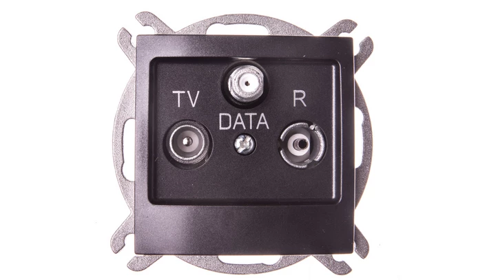 IMPRESJA Gniazdo antenowe RTV DATA antracyt GPA-YD/m/50