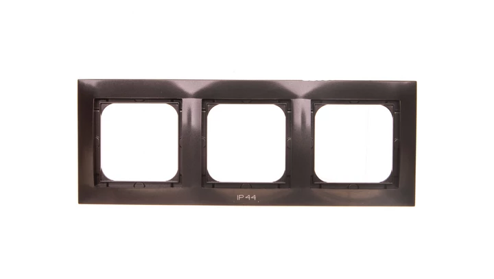 IMPRESJA Ramka potrójna do łączników IP44 antracyt RH-3Y/50