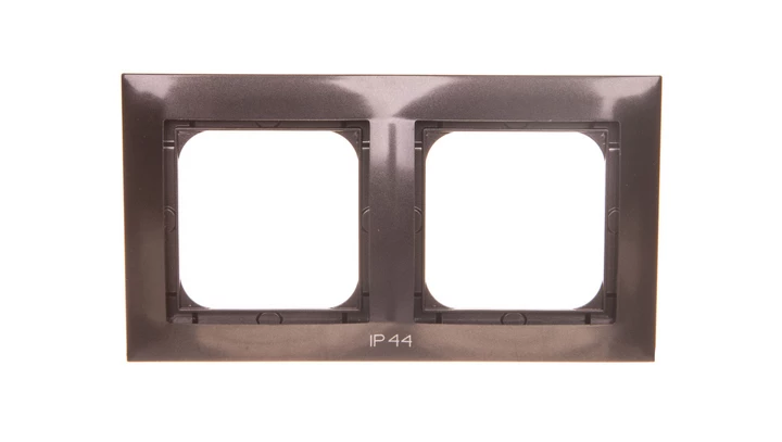 IMPRESJA Ramka podwójna do łączników IP44 antracyt RH-2Y/50