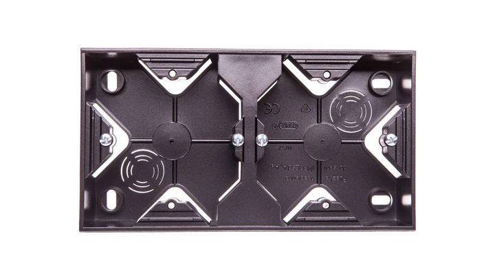 IMPRESJA Puszka natynkowa podwójna antracyt PNP-2Y/50