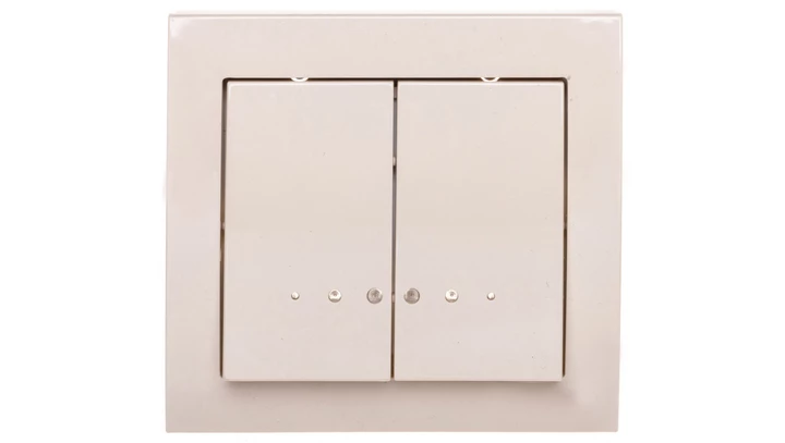 KIER Łącznik świecznikowy z podświetleniem beżowy ŁP-2WS/01