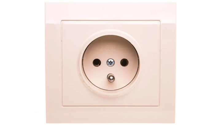 KIER Gniazdo pojedyncze z/u beżowe GP-1WZ/01