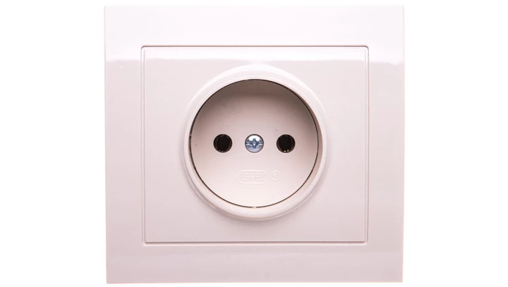 KIER Gniazdo pojedyncze b/u beżowe GP-1W/01