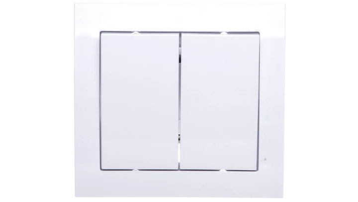 KIER Łącznik schodowy + pojedynczy biały ŁP-9W/00