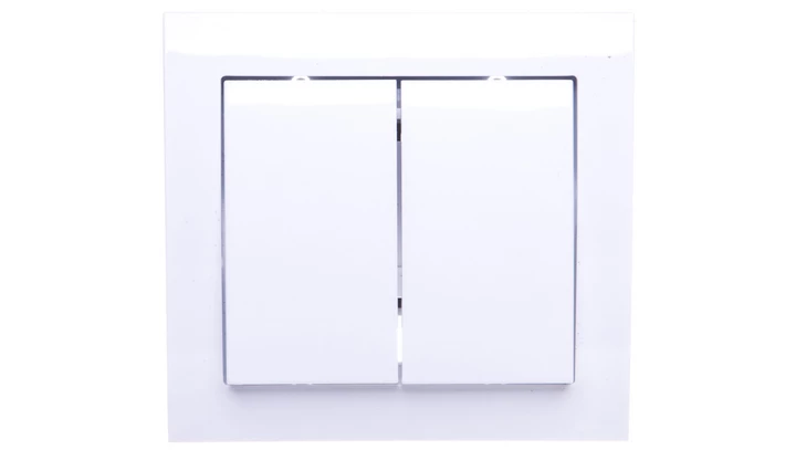 KIER Przycisk podwójny zwierny biały ŁP-17W/00