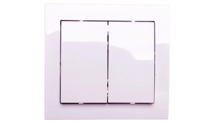 KIER Łącznik schodowy podwójny biały ŁP-10W/00