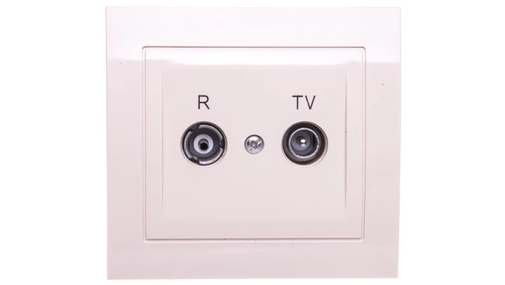 KIER Gniazdo antenowe RTV zakończeniowe 10dB beżowe GPA-10WPZ/01