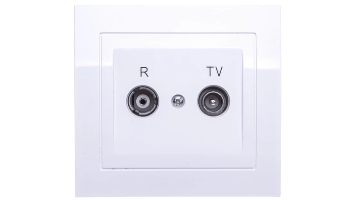 KIER Gniazdo antenowe RTV zakończeniowe 10dB białe GPA-10WPZ/00