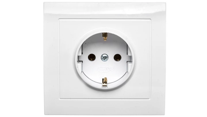KIER Gniazdo pojedyncze z/u Schuko białe GP-1WS/00