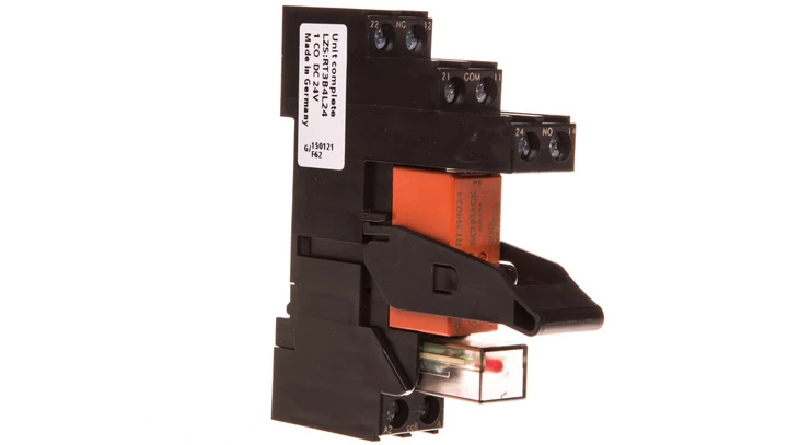 Przekaźnik kompletny serii RT 1P 24V DC z separacją logiczną moduł LED czerwony przył. śrubowe LZS:RT3B4L24