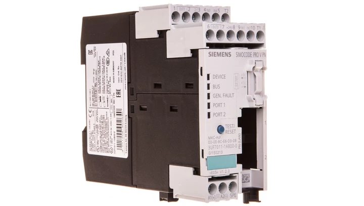 Elektroniczny moduł zabezpieczający silnik 4we/3wy 24V DC ETHERNET RJ45 3UF7011-1AB00-0